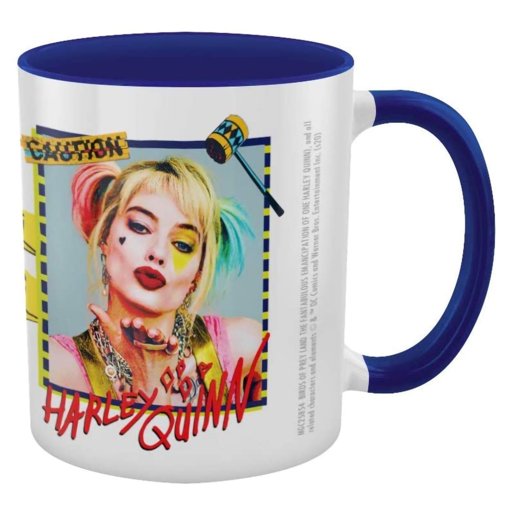 Кружка Birds Of Prey (Harley Quinn Warning) Blue Coloured Inner Mug 315ml MGC25854